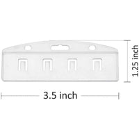 Frosted Transparent ID Card Holder Badge Clip for Amazon Hot Sale
