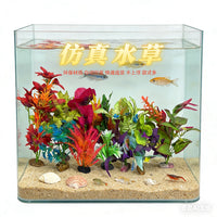 Artificial Red Flower Aquatic Plant for Fish Tank Decoration and Water Purification