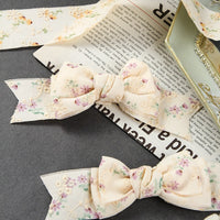 Floral Embroidered Cotton Ribbon for DIY Hair Accessories and Crafts