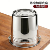 Stainless Steel Bucket with Lid, Large Capacity Thickened Water Storage Pail for Home Commercial Use