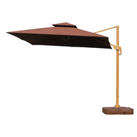 Outdoor Patio Cantilever Umbrella with Base, Aluminum Alloy Sunshade for Garden & Commercial Use
