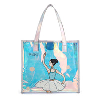 Iridescent Laser Transparent Tote Bag Large Capacity Gift Yoga Cosmetic Storage Bag