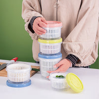 Refrigerator Food Storage Container with Drainer for Fruits, Vegetables, and Herbs