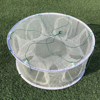 Foldable Round Fishing Net Trap for Shrimp and Lobster, White