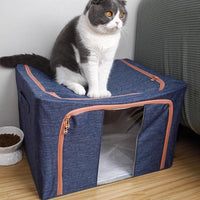 Foldable Pet Birthing Tent for Cats, Enclosed Whelping Box for Pregnant Queens