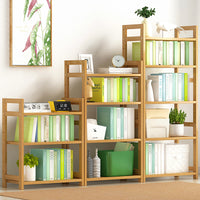 Multi-layer Solid Wood Bookshelf Entryway Storage Cabinet for Small Spaces