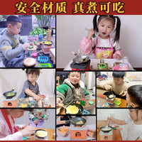 Mini Kitchen Playset with Real Cooking Function for Kids, Simulation Cookware Toy for Boys and Girls