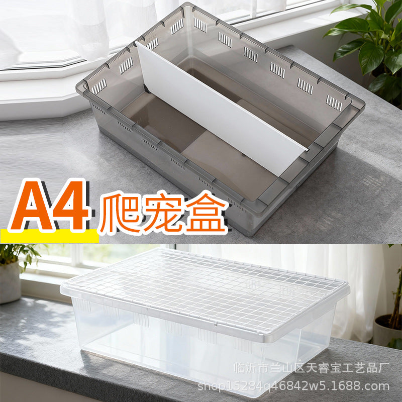 Reptile Breeding Box Insect Pet Terrarium for Lizards Spiders Frogs Snails