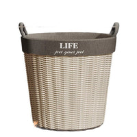Large Foldable Laundry Hamper Double-Layer Woven Storage Basket for Dirty Clothes
