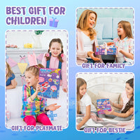 DIY Mermaid Wind Chime Poke Art Kit for Girls, Educational Craft Toy Gift