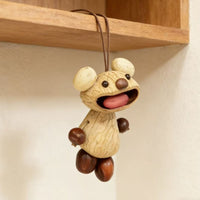 Big Mouth Bear Nut Shell Wind Chime Doll Backpack Charm