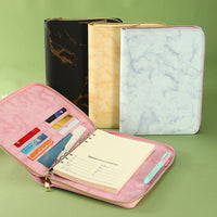 A5 PU Leather Zippered Notebook with Removable Pages