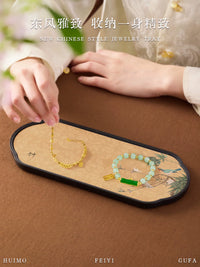 Decorative Jewelry Display Tray for Necklaces, Bracelets, and Small Items - Ideal for Photography and Retail
