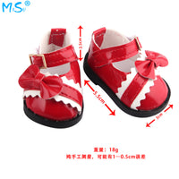 5.5cm Cotton Doll Shoes with Bowknot Lace for 14-inch Dolls