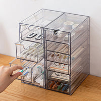 Desktop Drawer Organizer with Clear Pen Holder for Cosmetics and Stationery