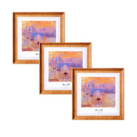 American Retro Square Photo Frame for Tabletop or Wall Mounting, 6-inch to A4, for Oil Paintings and Calligraphy