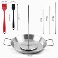 Stainless Steel Vertical Roaster with Detachable Brushes, Mat, Gloves, Oil Bottle, and Hooks