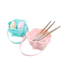Makeup Brush Cleaner Bowl with Drying Rack and Sponge Holder