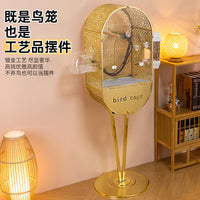 Bird Cage Parrot Villa Landscape Birdcage for Cockatiels Peonies Mynahs Large Villa Home Decor Bird Cage