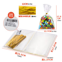 Clear OPP Flat Bags with Twist Ties for Bakery & Candy Packaging