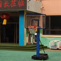 Adjustable Portable Basketball Hoop with Wheels for Kids and Adults, Hand-Crank Lift System