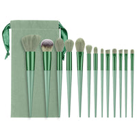 13-Piece Portable Makeup Brush Set with Storage Bag for Foundation, Blush, Eyeshadow, and Lip