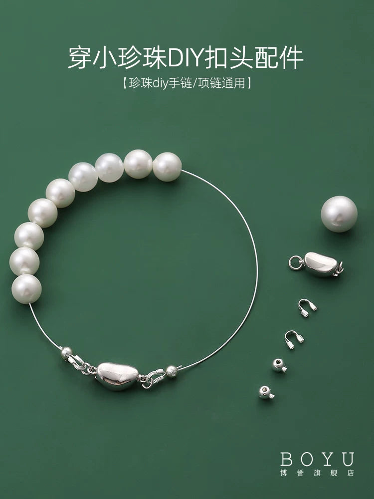 DIY Jewelry Making Kit with Steel Wire, Clasps, and Tools for Pearl Necklaces and Bracelets
