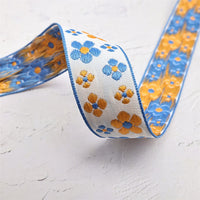 Embroidered Ribbon for DIY Crafts, Hair Accessories, Apparel, Gift Wrapping, and Hat Decoration