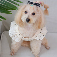 Pet Polka Dot Pearl Bowknot Sling Dress for Cats and Dogs - Skin-Friendly and Comfortable for All Seasons
