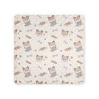 Portable Outdoor Camping Picnic Mat with Cute Shiba Inu Pattern, Moisture-proof and Machine Washable