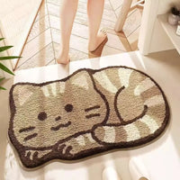 Cute Cartoon Absorbent Bathroom Mat for Home, Bedroom, Toilet - Faux Cashmere Foot Mat