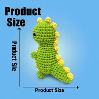 Cartoon Green Dinosaur Crochet Kit DIY Handmade Doll Yarn Craft
