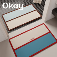 Okay Bathroom Absorbent Floor Mat Soft Diatomaceous Earth Toilet Door Foot Pad Non-slip Home Mat