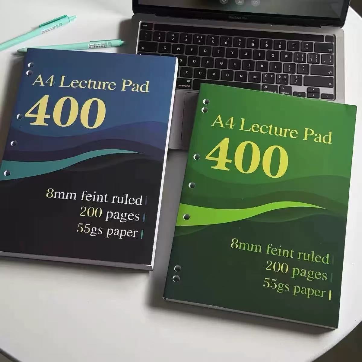 A4 Thick 200-Page Notebook for Students, Exam Prep, and General Note-Taking, American Ruled