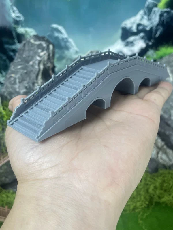 Miniature Chinese Arch Bridge Ornament for Garden and Landscape Decor
