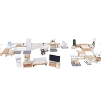Miniature Dollhouse Furniture Set for Kids, Pretend Play Educational Toy