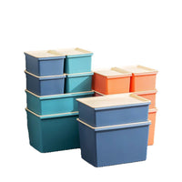 Desktop Multi-layer Storage Box with Lid - Dustproof Large Capacity Organizer for Living Room & Kitchen