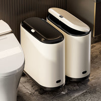 Slim Press-Top Trash Can for Narrow Spaces