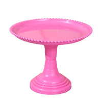 Beaded Edge Pedestal Cake Stand Fruit Plate, Nordic Style Dessert Snack Tray for Living Room