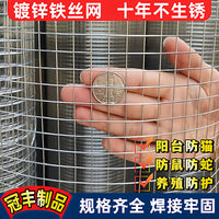 Galvanized Steel Wire Mesh Fence for Poultry and Rodent Protection, Small Grid Iron Netting for Balcony Guardrail