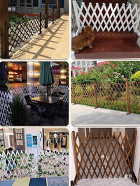 Outdoor Expandable Wooden Garden Fence for Yard and Landscape