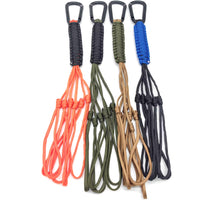 Outdoor Paracord Keychain with D-Ring Carabiner for Survival and Backpacking