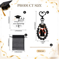 Graduation Season Beaded Keychain Set with Gift Box