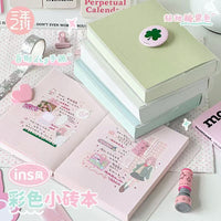 Aesthetic Ins-Style Colored Brick Notebook for Students, Thickened Journal, High-Value Handbook