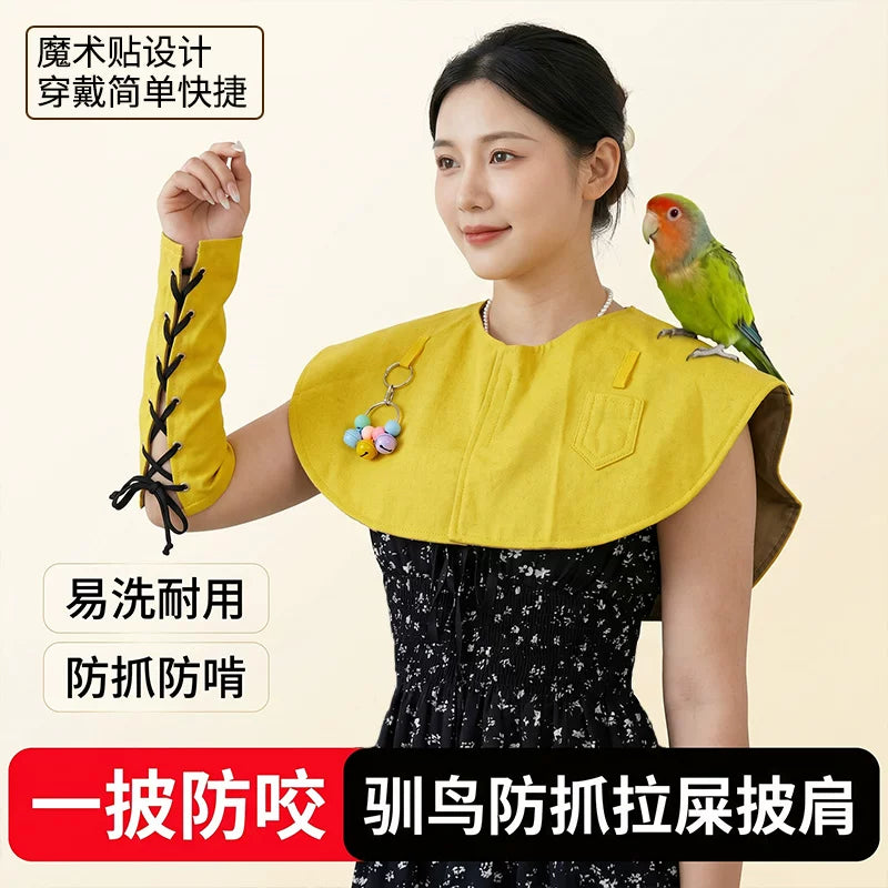 Bird Training Anti-Scratch Shoulder Protector with Diaper Function for Parrots