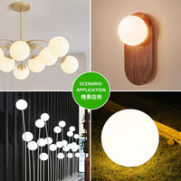 G9 Frosted White Glass Globe Lampshade Replacement for Nordic Pendant and Table Lamps
