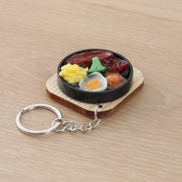 Realistic Teppanyaki Food Keychain Miniature Steak Sushi Bag Charm