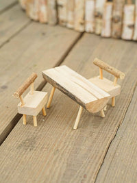 Miniature Garden Ornaments Outdoor Birdhouse Arch Swing Table Chair Fence Decor