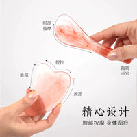 Resin Guasha Board and Massage Stick Set for Facial and Body Acupressure