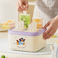 Puppy Ice Cream Mold Food-Grade DIY Creative Popsicle Maker with Lid Ice Cube Tray for Home Kitchen